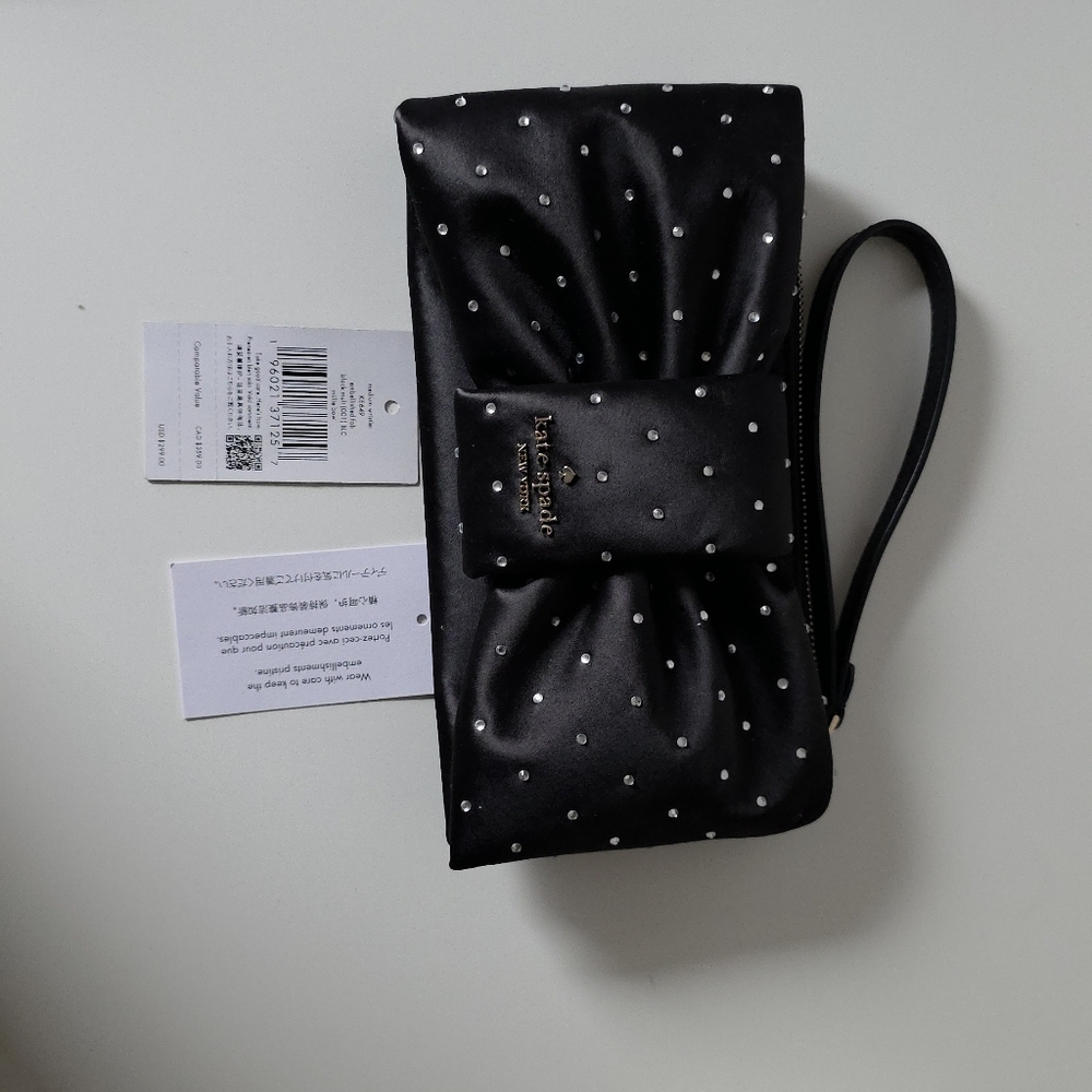 Kate Spade Black Polka Dot Wristlet